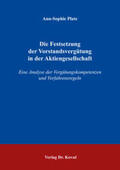 Plate |  Die Festsetzung der Vorstandsvergütung in der Aktiengesellschaft | Buch |  Sack Fachmedien