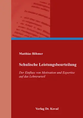 Böhmer |  Schulische Leistungsbeurteilung | Buch |  Sack Fachmedien