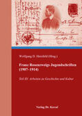 Herzfeld |  Franz Rosenzweigs Jugendschriften (1907–1914) | Buch |  Sack Fachmedien