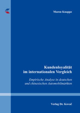 Knappe | Kundenloyalität im internationalen Vergleich | Buch | 978-3-8300-9433-3 | sack.de