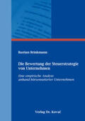 Brinkmann |  Die Bewertung der Steuerstrategie von Unternehmen | Buch |  Sack Fachmedien