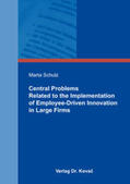 Schulz |  Central Problems Related to the Implementation of Employee-Driven Innovation in Large Firms | Buch |  Sack Fachmedien