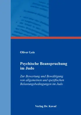 Leis | Psychische Beanspruchung im Judo | Buch | 978-3-8300-9639-9 | www.sack.de