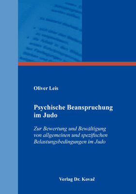 Leis | Psychische Beanspruchung im Judo | Buch | sack.de