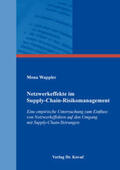 Wappler |  Netzwerkeffekte im Supply-Chain-Risikomanagement | Buch |  Sack Fachmedien