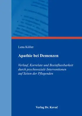 Köller |  Apathie bei Demenzen | Buch |  Sack Fachmedien