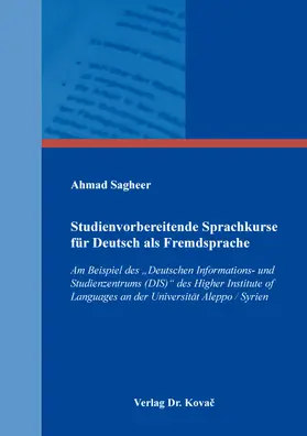 Sagheer |  Studienvorbereitende Sprachkurse für Deutsch als Fremdsprache | Buch |  Sack Fachmedien