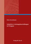 Kreienbaum |  Subjektive Leistungsbeurteilungen in Gruppen | Buch |  Sack Fachmedien