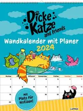 Vieweg |  Dicke Katze and Friends - Wandkalender mit Planer 2024 | Sonstiges |  Sack Fachmedien
