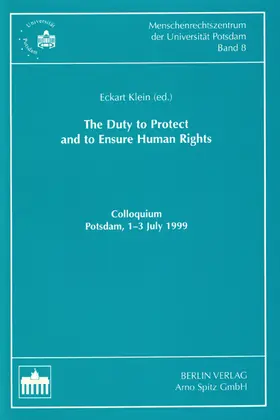 Klein |  The Duty to Protect and to Ensure Human Rights | Buch |  Sack Fachmedien