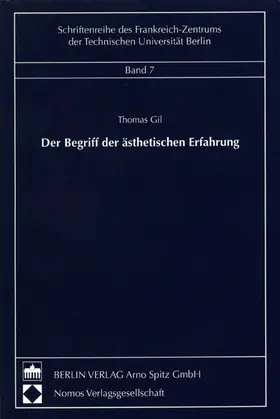Gil |  Der Begriff der ästhetischen Erfahrung | Buch |  Sack Fachmedien