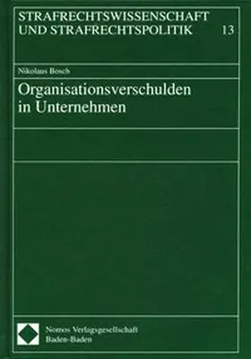 Bosch |  Organisationsverschulden in Unternehmen | Buch |  Sack Fachmedien