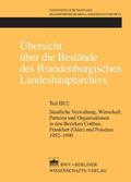 Posselt / Rickmers / Verch |  Übersicht über die Bestände des Brandenburgischen Landeshauptarchivs | Buch |  Sack Fachmedien