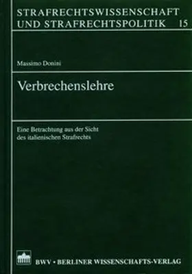 Donini |  Verbrechenslehre | Buch |  Sack Fachmedien