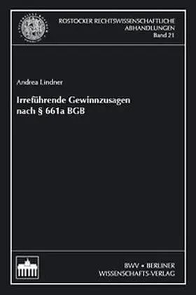 Lindner |  Irreführende Gewinnzusagen nach §661a BGB | Buch |  Sack Fachmedien