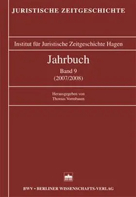 Institut f. Juristische Zeitgeschichte Hagen / Vormbaum |  Jahrbuch 2007/2008 | Buch |  Sack Fachmedien