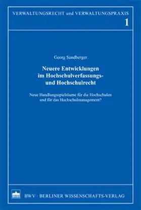 Sandberger |  Neuere Entwicklungen im Hochschulverfassungs- und Hochschulrecht | Buch |  Sack Fachmedien