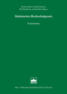 Nolden / Rottmann / Brinktrine |  Sächsisches Hochschulgesetz | Buch |  Sack Fachmedien