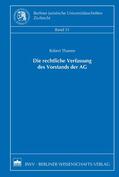 Thamm |  Die rechtliche Verfassung des Vorstands der AG | eBook | Sack Fachmedien