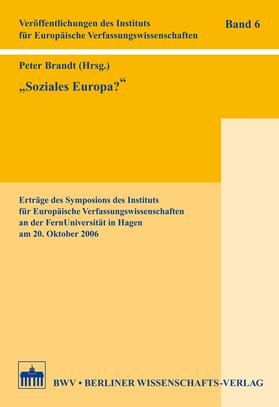 Brandt | "Soziales Europa?" | E-Book | sack.de