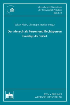 Klein / Menke |  Der Mensch als Person und Rechtsperson | eBook | Sack Fachmedien