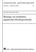 Marutschke |  Beiträge zur modernen japanischen Rechtsgeschichte | eBook | Sack Fachmedien