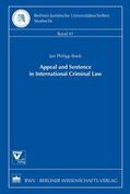 Book |  Appeal and Sentence in International Criminal Law | eBook | Sack Fachmedien