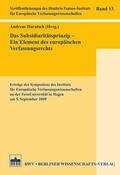 Haratsch |  Das Subsidiaritätsprinzip - Ein Element des europäischen Verfassungsrechts | eBook | Sack Fachmedien