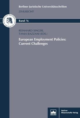 Singer / Bazzani | European Employment Policies: Current Challenges | E-Book | sack.de