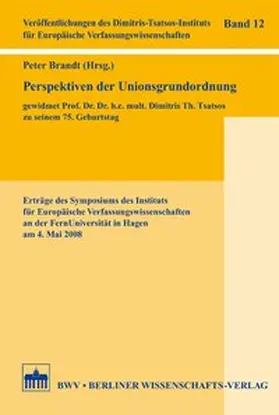 Brandt |  Perspektiven der Unionsgrundordnung | Buch |  Sack Fachmedien