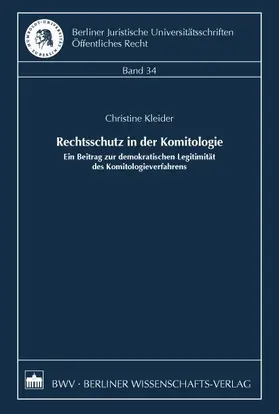 Kleider |  Rechtsschutz in der Komitologie | Buch |  Sack Fachmedien