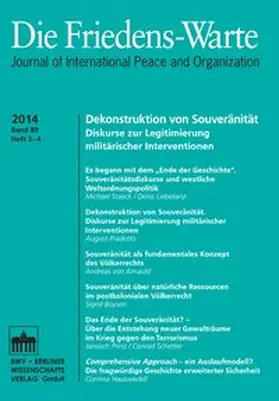 Arnauld / Debiel / Tomuschat |  Die Friedens-Warte Heft 3-4/2014, Jg. 89 | Buch |  Sack Fachmedien