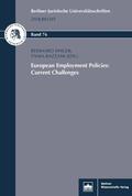 Singer / Bazzani |  European Employment Policies: Current Challenges | Buch |  Sack Fachmedien