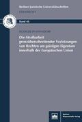 Pfaffendorf |  Die Strafbarkeit grenzüberschreitender Verletzungen von Rechten am geistigen Eigentum innerhalb der Europäischen Union | Buch |  Sack Fachmedien