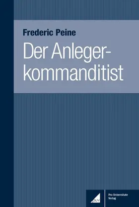 Peine | Der Anlegerkommanditist | E-Book | sack.de