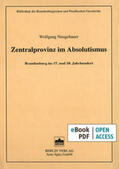 Neugebauer |  Zentralprovinz im Absolutismus | eBook | Sack Fachmedien