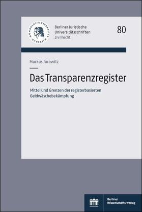 Jurawitz | Das Transparenzregister | Buch | 978-3-8305-5132-4 | sack.de