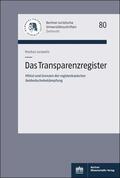 Jurawitz |  Das Transparenzregister | Buch |  Sack Fachmedien