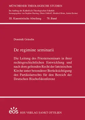 Grässlin |  De regimine seminarii | Buch |  Sack Fachmedien