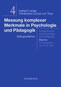 Langer / Schulz von Thun |  Messung komplexer Merkmale in Psychologie und Pädagogik | Buch |  Sack Fachmedien