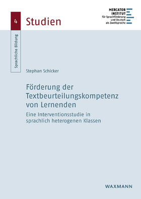 Schicker | Schicker, S: Förderung der Textbeurteilungskompetenz von Ler | Buch | 978-3-8309-4165-1 | sack.de