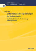Peitz |  Unterrichtsnachbesprechungen im Referendariat | Buch |  Sack Fachmedien
