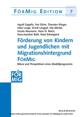 Gogolin / Dirim |  Förderung von Kindern und Jugendlichen mit Migrationshintergrund FörMig . Bilanz und Perspektiven eines Modellprogramms | eBook | Sack Fachmedien