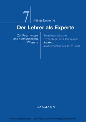 Bromme |  Der Lehrer als Experte | eBook | Sack Fachmedien