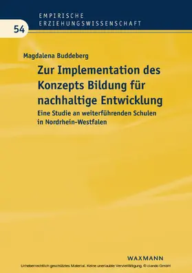 Buddeberg |  Zur Implementation des Konzepts Bildung für nachhaltige Entwicklung | eBook | Sack Fachmedien