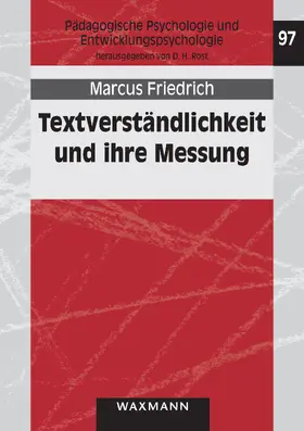 Friedrich |  Textverständlichkeit und ihre Messung | eBook | Sack Fachmedien