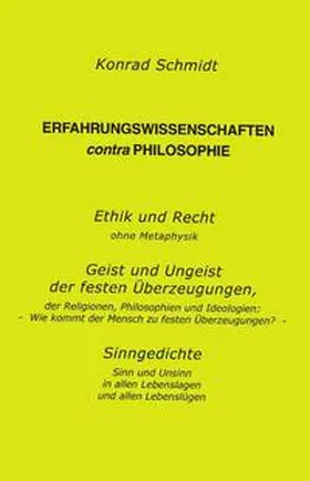 Schmidt |  Erfahrungswissen contra Philosophie | Buch |  Sack Fachmedien