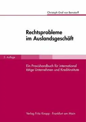 Bernstorff |  Rechtsprobleme im Auslandsgeschäft | Buch |  Sack Fachmedien