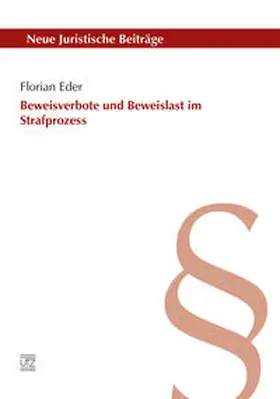 Eder |  Beweisverbote und Beweislast im Strafprozess | Buch |  Sack Fachmedien