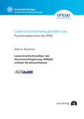 Sommer |  Sommer, M: Laserstrahlschweißen der Aluminiumlegierung AlMgS | Buch |  Sack Fachmedien